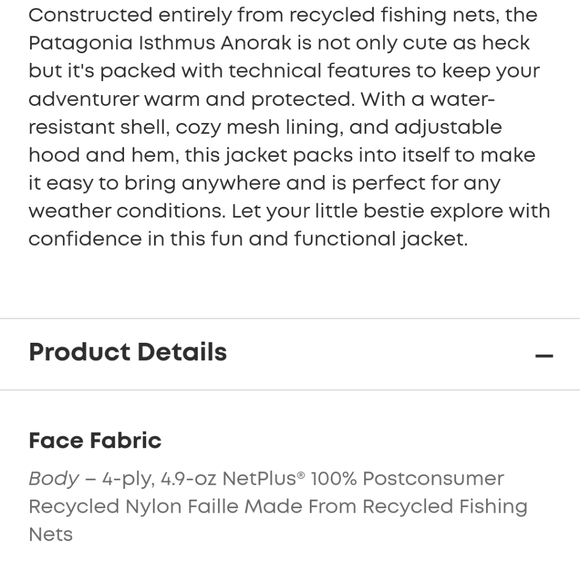 Nwt kids patagonia isthmus anorak - Picture 7 of 7